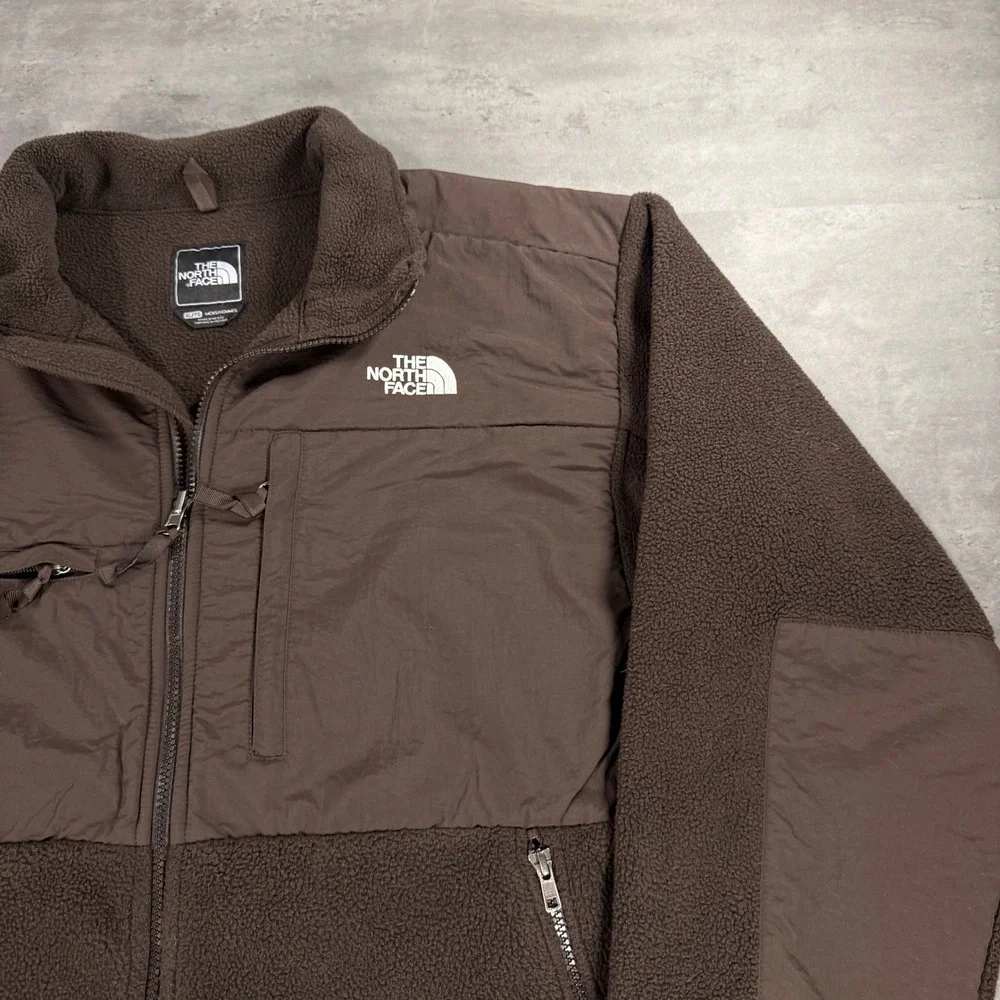 The North Face Denali Jacket Mens XL Brown Polartec Fleece Full Zip Pit Zips